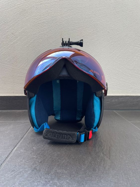 Helm - Ohren Hörner Rot für den Skihelm, Snowboardhelm oder