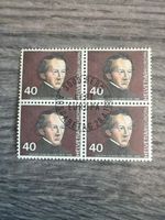 4er Block Briefmarken Johann Konrad Kern, Helvetia Europa