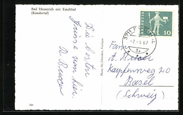 Ansichtskarten: Bad Heustrich, Ansicht mit Emdthal, Blic – Gebraucht aus Berlin von bartko-reher 1