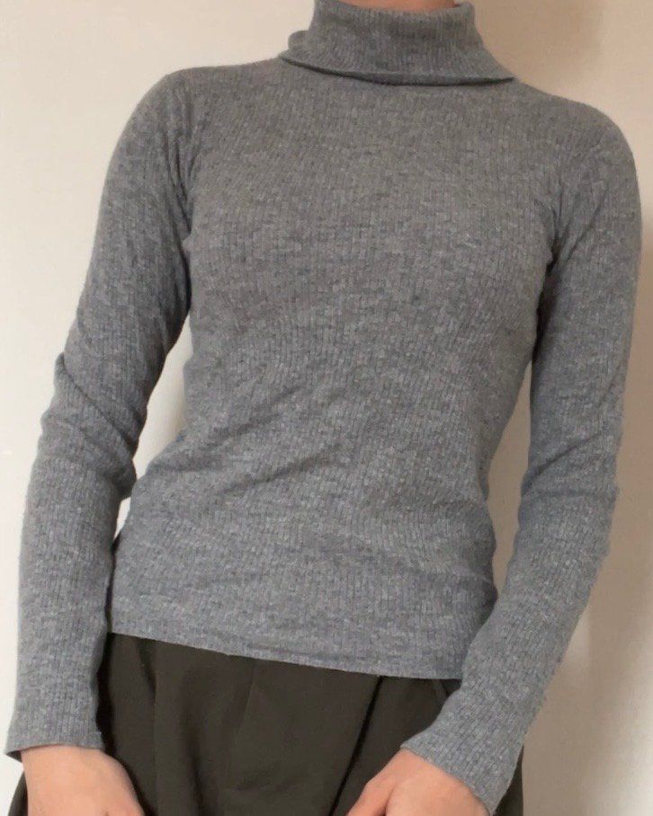Tezenis Maglioni & Felpe: Pull à col roulé gris chiné, S-M – Usato da L'Abergement venduto da saroutchka