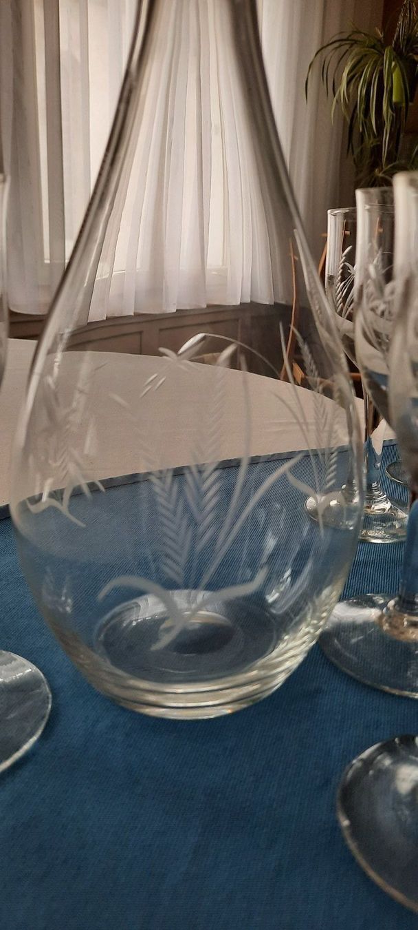 Caraffe: Antike Glasflasche u. Gläser – Usato da Degersheim venduto da chatzgrau 3