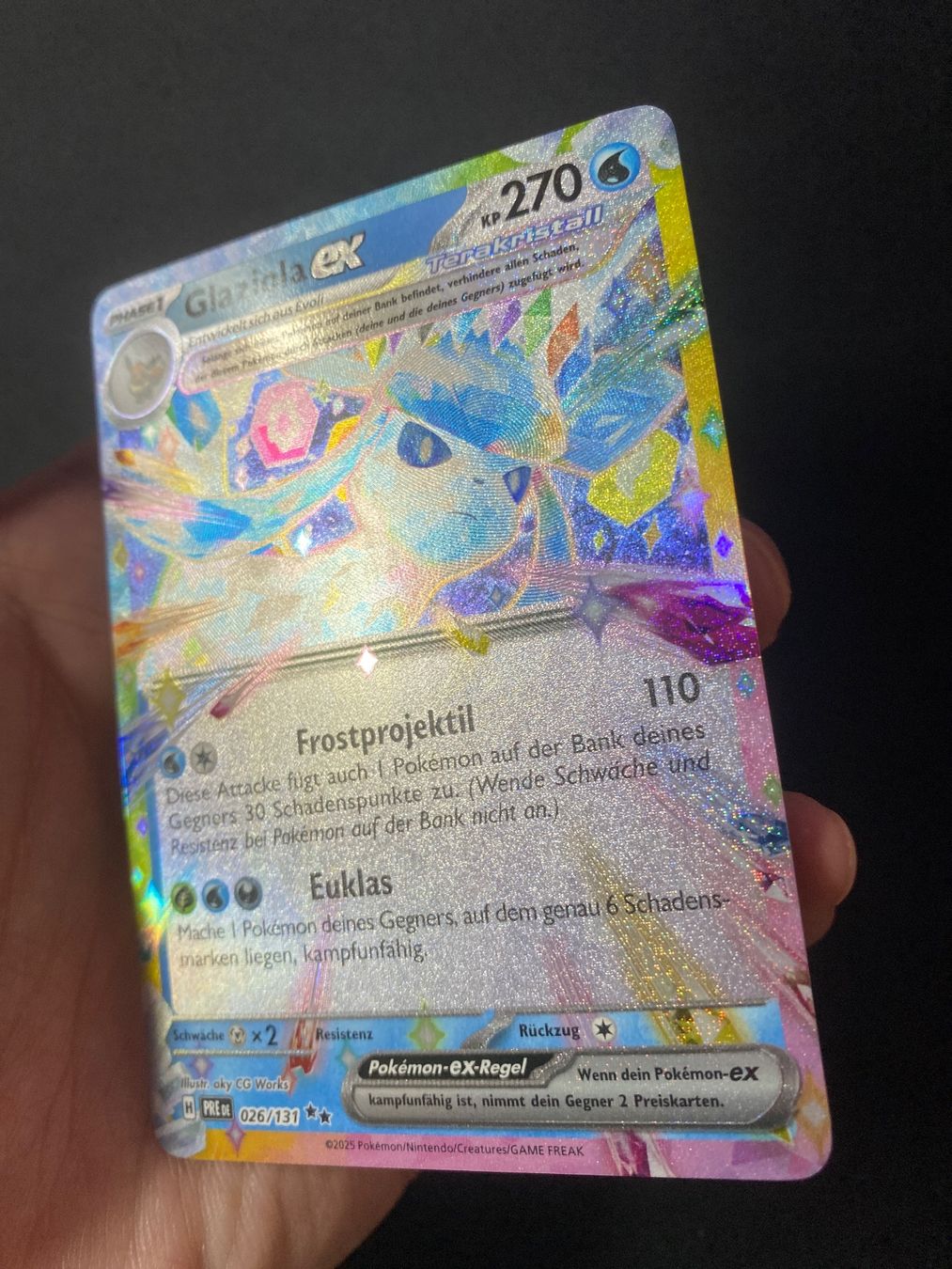 Pokémon Carte collezionabili: Glaziola ex 26 - Glaceon ex - Prismatic Evolutions - DE – Nuovo (secondo la descrizione) da Hausen AG venduto da Shrade 1