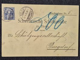 Alte Schützenkarte Burgdorf, 1895