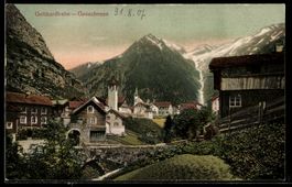 AK Goeschenen /Gotthardbahn, Ortspartie
