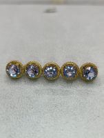 Vintage Gablonzer Brosche Tansanit Schmucksteinen 5,4gr.