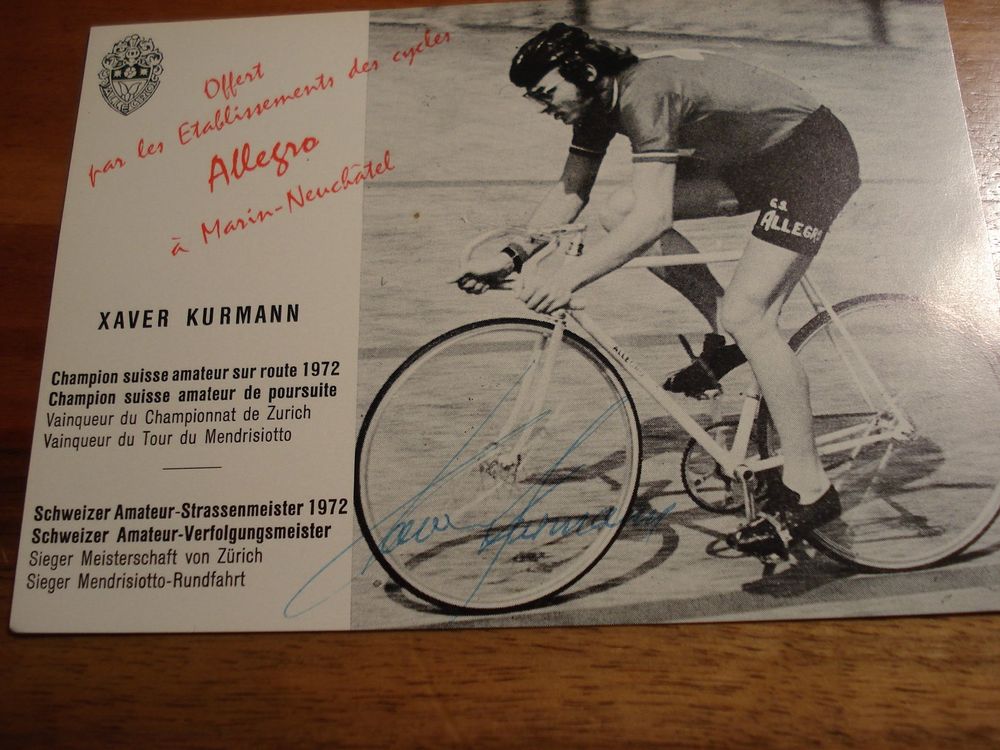 Autogramm Xaver Kurmann, 1972, SChw, Amateur Strassenmeister | Kaufen ...