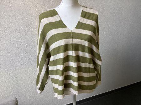 Schöner Tom Taylor Damen Pullover mit Kapuze gestreift Gr. L