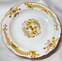 Meissen Gelber Reicher Hofdrache Teller ca.1924-1934, 1.Wahl