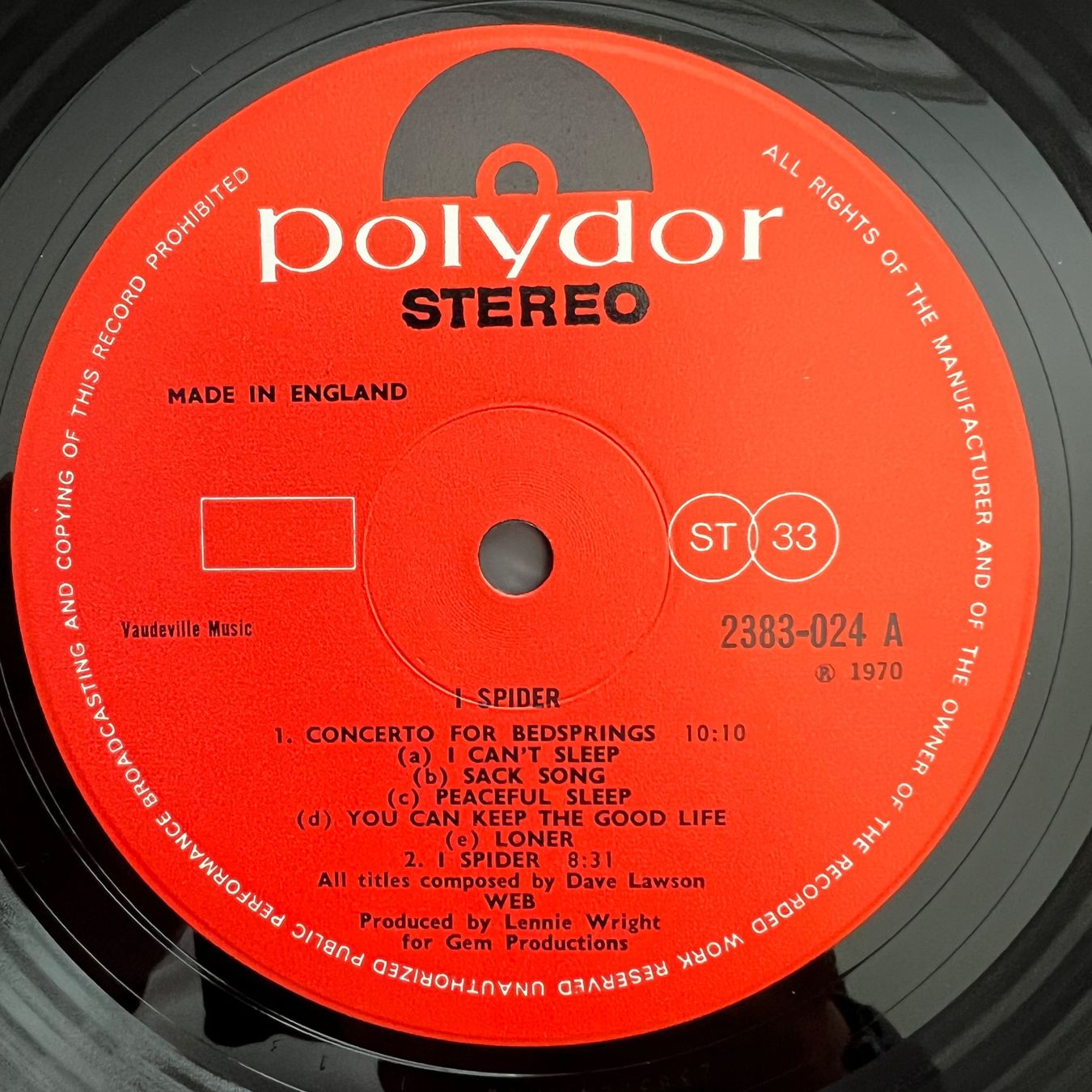 Vinyles: Web - I Spider / 1. UK-Press. 1970 - TOP – D'occasion à Gais par soundcave57 3