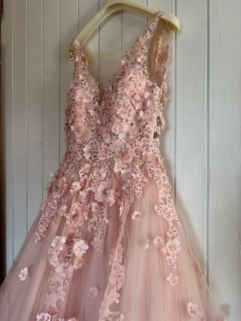 Hochzeitskleid oder Abendkleid, Farbe Blush/Rosa,  gr. 34/36