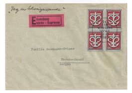 Sonderbrief: W20 Viererblock Schweizerspende, 1945