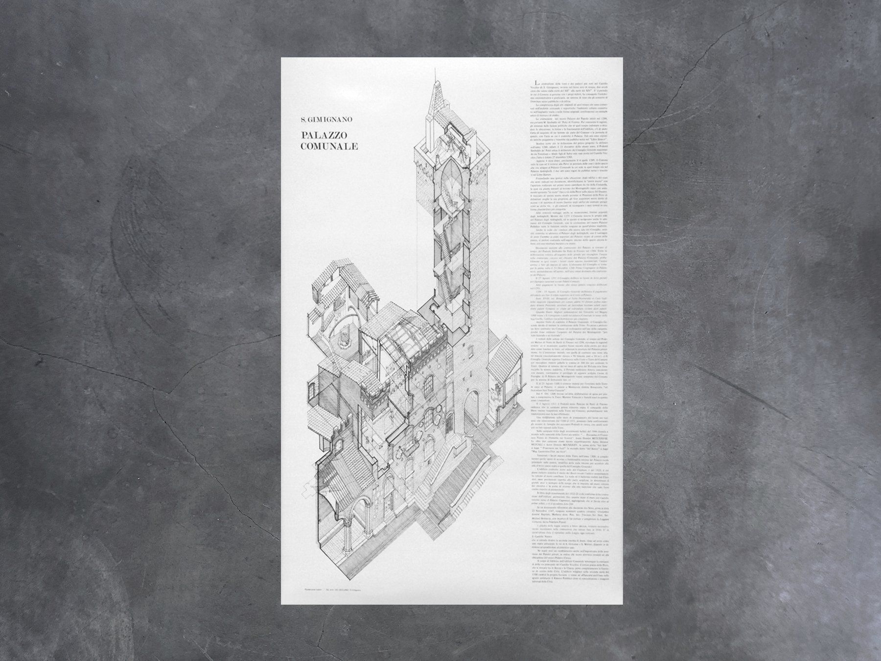 Poster & Bilder: Plakat S. Gimignano, Palazzo Comunale – Gebraucht aus Chur von design-of-time