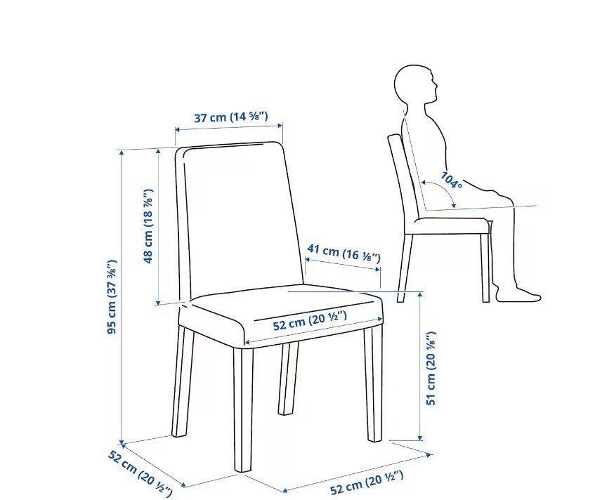Ikea Sedie: Stuhl mit Stuhlbezug "BERGMUND" – Usato da Watt venduto da fra_tad