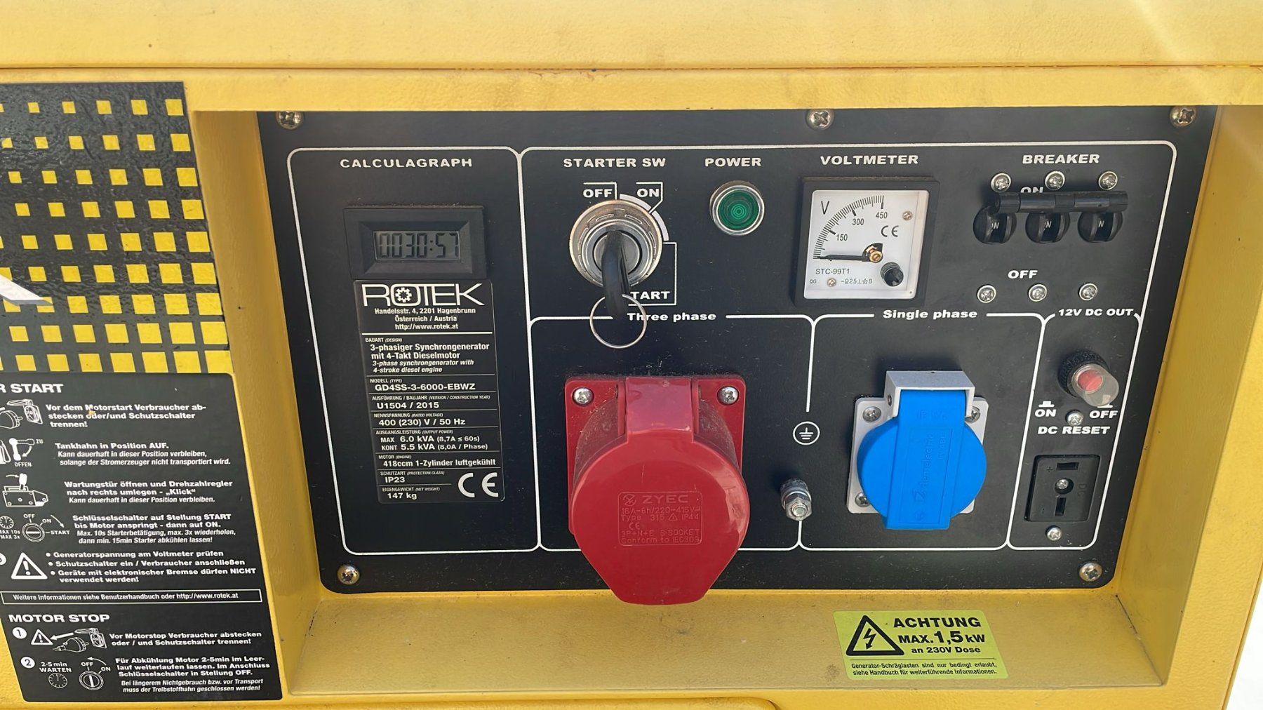 Stromgeneratoren: Rotek Diesel Notstromaggregat – Gebraucht aus Pratval von ventil5 4
