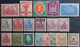 Deutsches Reich ex. Kat. 85-325 * 1915/23