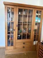 Vitrine aus Eichenholz mit Schubladen gebrauchter Zustand