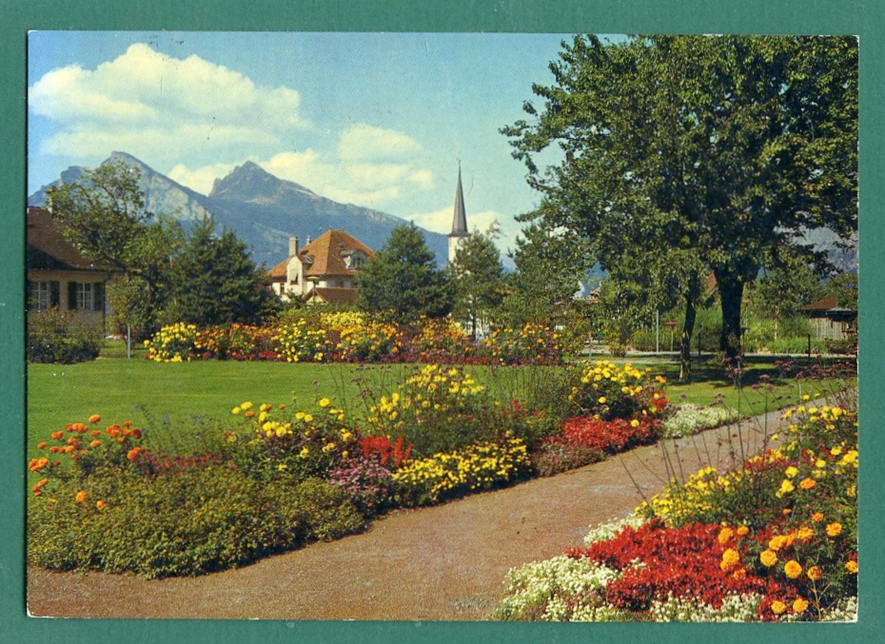 Cartoline postali: Bad Ragaz, Kurpark, 1979, gelaufen, Grossformat – Usato da Sargans venduto da Hausi1951