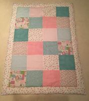 Handgemachte Babydecke / Krabbeldecke Patchwork rosa neu
