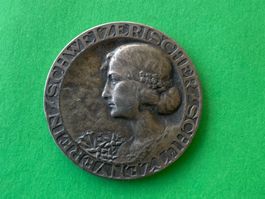 Schweizerische Schuetzenmedaille, Silber, im Etui