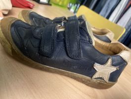 Blaue Bisgaard Leder Sternli Schuhe Gr.32