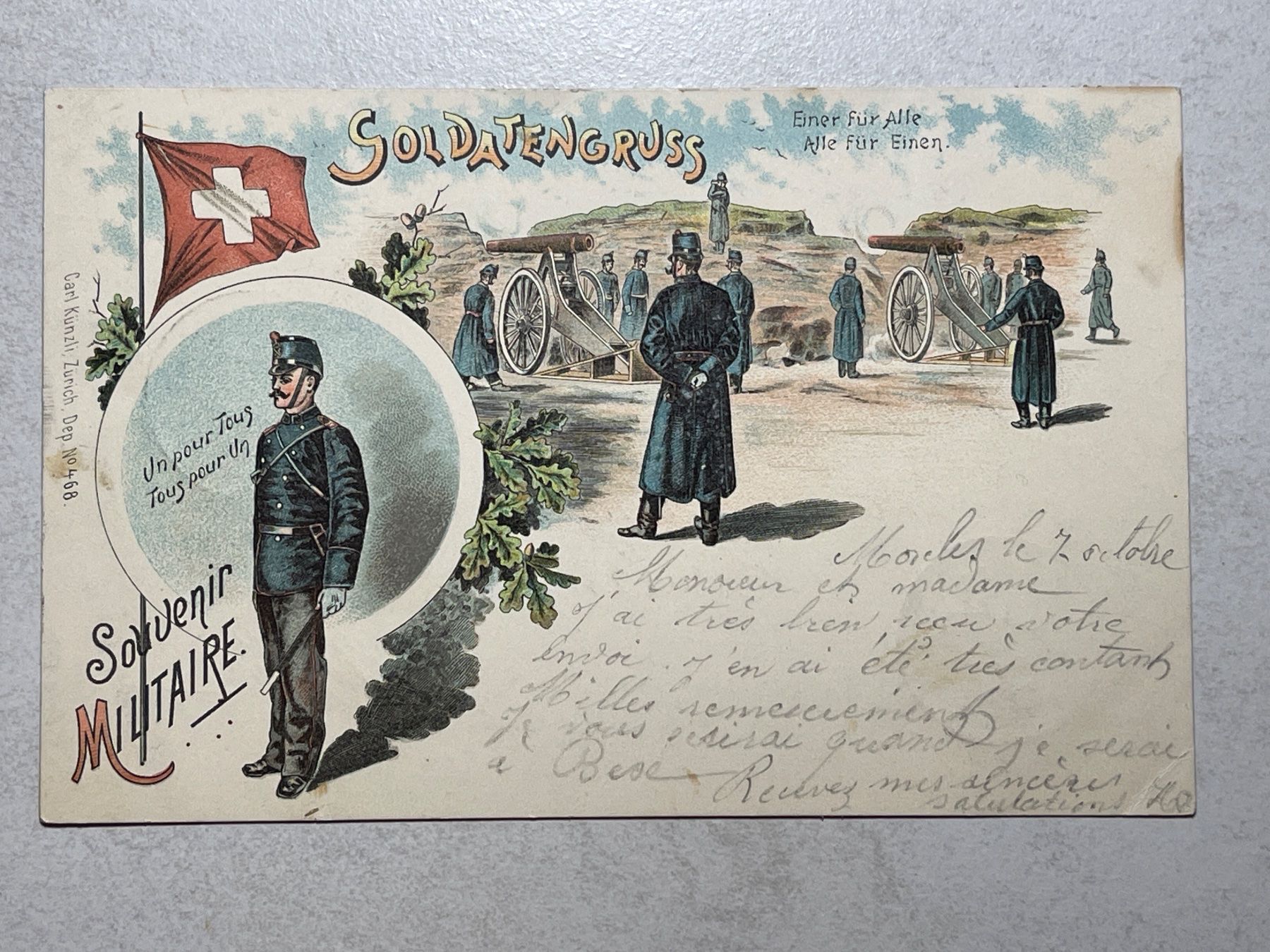 Cartoline postali: Alte Ansichtskarte, Soldaten Gruss – Usato da Strengelbach venduto da Aschatan5