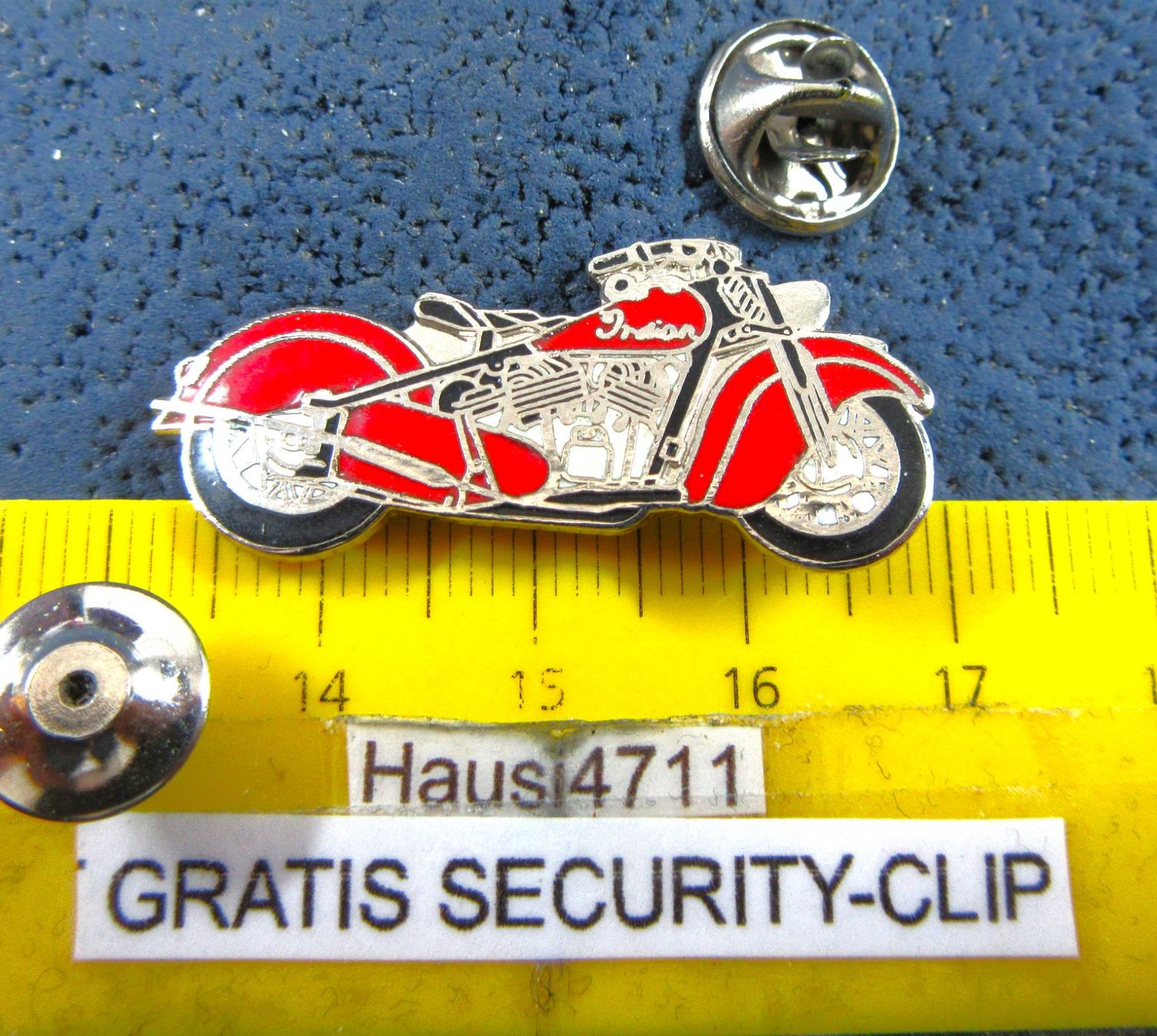 Harley-Davidson Placchette & Badge: HD PIN US MOTOR-CYCLE "INDIAN CHIEF+ ENAMEL SILBRIG – Usato da Ettingen venduto da Hausi4711