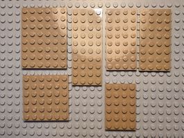 Lego 6x Platten dunkel tan
