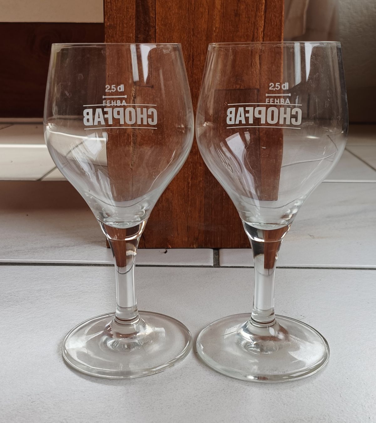 Gläser: Biergläser CHOPFAB 2x 2,5 dl – Gebraucht aus Mumpf von anelva 1
