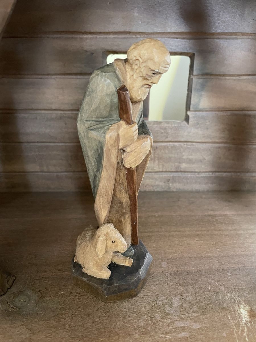 Statuette: Hirte mit Schaf E.Thomann Brienz – Usato da Flawil venduto da Naphtali