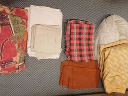 7kg Stoffreste: Tüll, Polsterstoff, Vorhangstoff