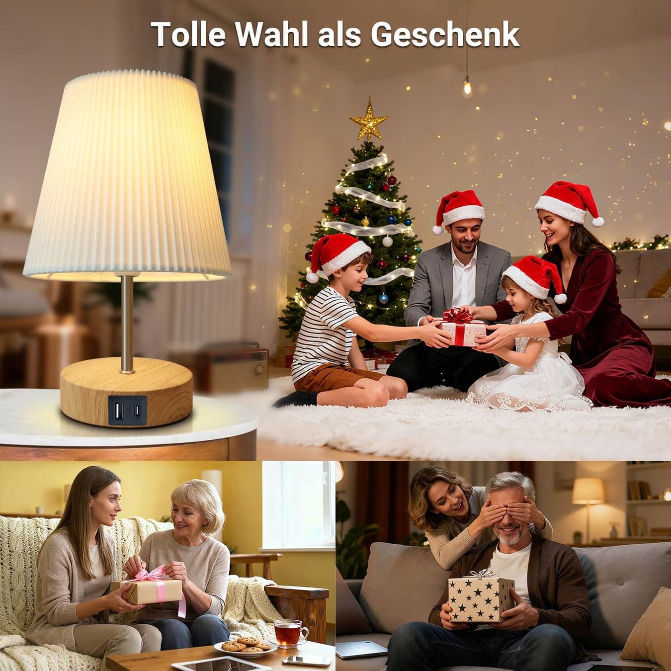 Lampade: 2 Stk Nachttischlampe Touch Dimmbar mit Ladefunktion – Nuovo e nell'imballaggio originale da Nuglar venduto da SaleRitter 3