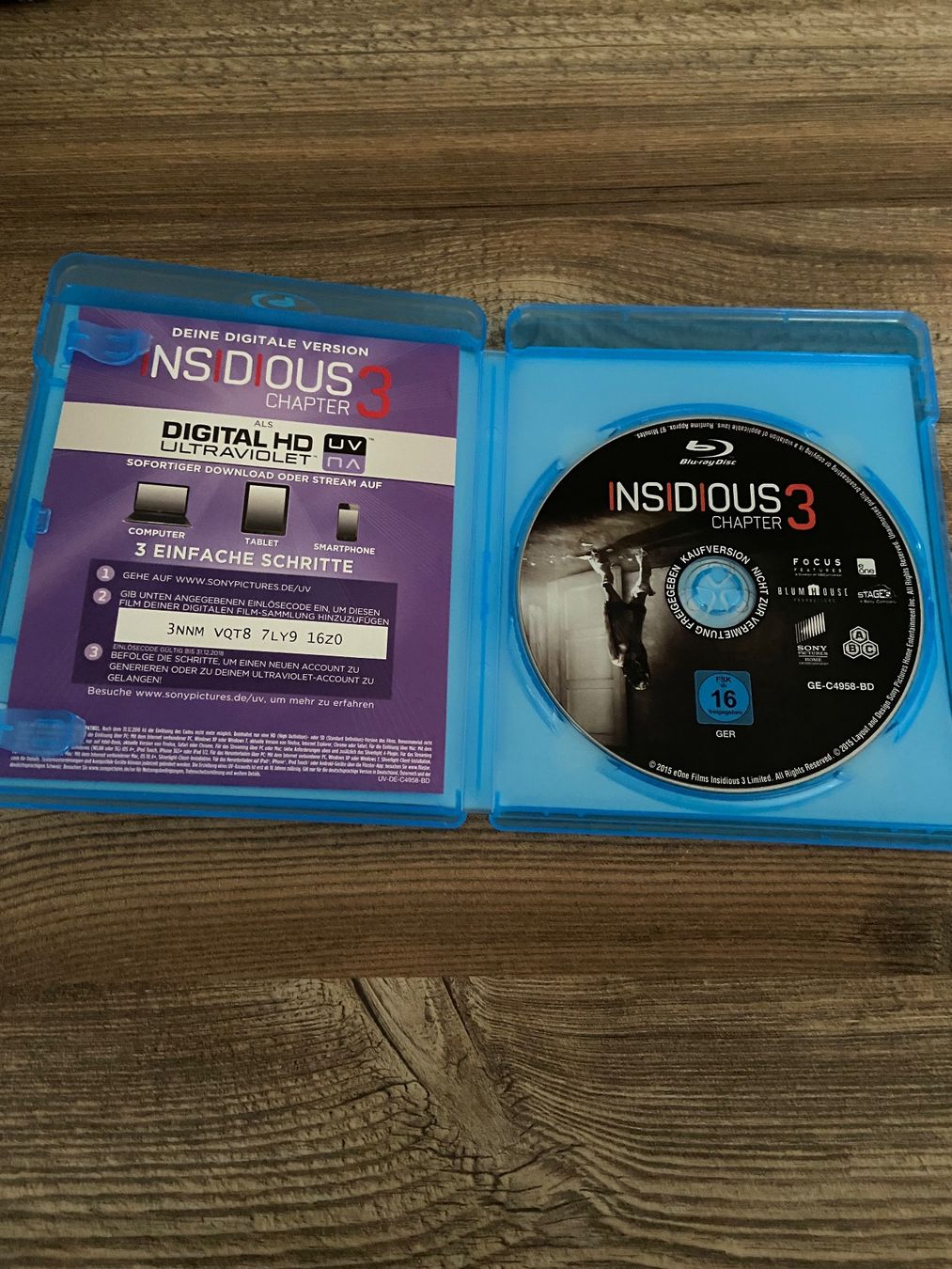 Tutti i DVDs: Insidious Chapter 3 Blu-ray in Top Zustand! – Usato da Hasle LU venduto da P89erni01 2