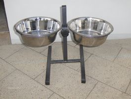Futternapf Dual Fress Napf mit Ständer Höhenverstellbar