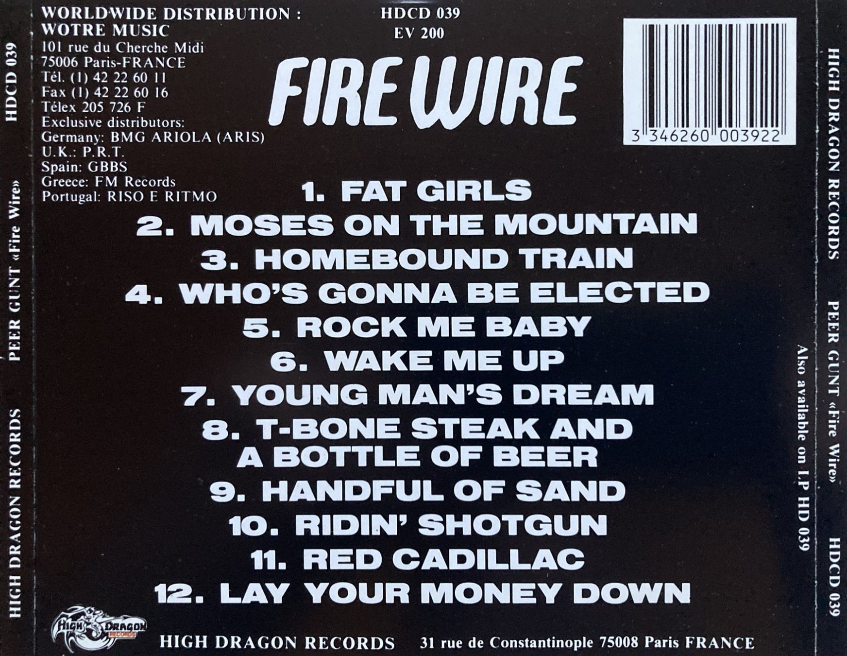 CD: PEER GUNT - FIRE WIRE – Usato da Bottens venduto da hotter-than-hell 1