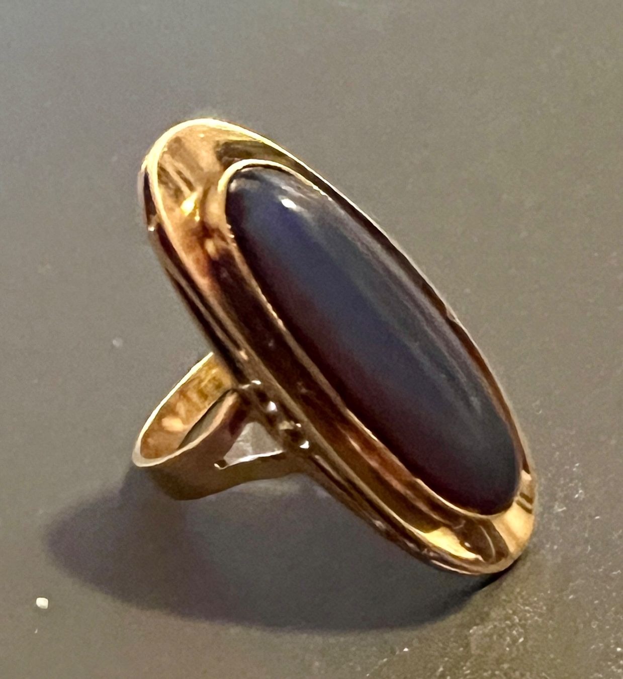 Anelli: Gold-Ring 14K Cabochon – Usato da Chur venduto da Penting1935 2