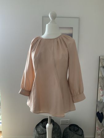 Damen Bluse in Beige mit 3/4 langen Ärmeln guter Zustand