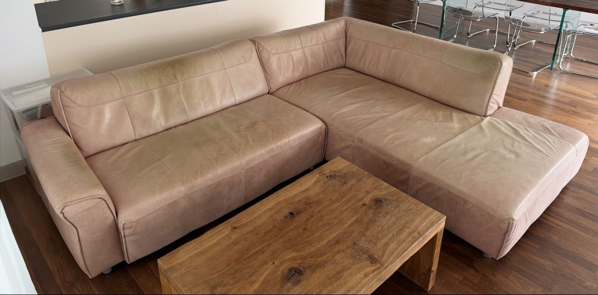 Sofas: Ecksofa Leder braun mit Hocker gebrauchter Zustand – D'occasion à Uster par pat_5mwq 1