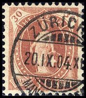 1901, Stehende Helvetia Nr. 68E/OPll, von ZÜRICH 20.IX.04.