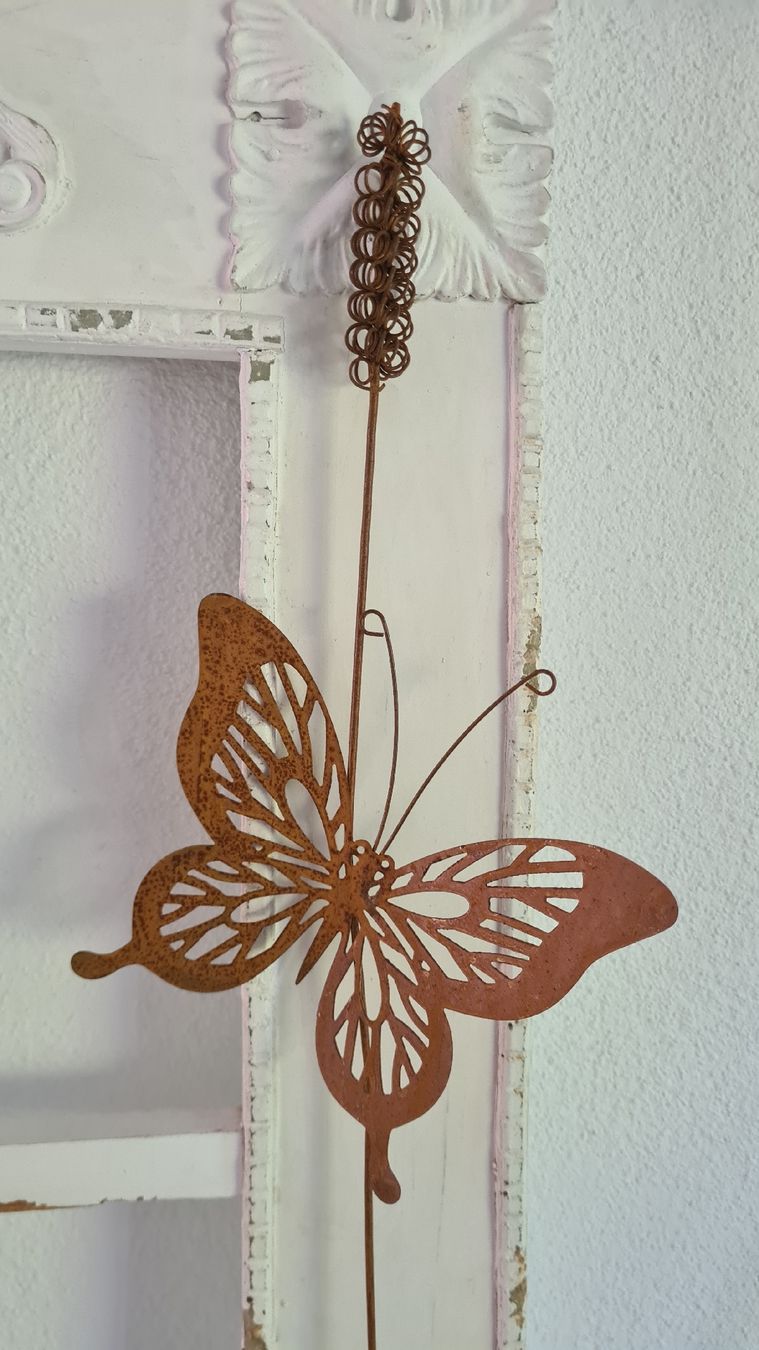 Toutes les décorations: ROSTSTECKER BLÜTE MIT SCHMETTERLIG  76CM LANG – Neuf avec emballage d'origine à Böttstein par decodor-angi 3