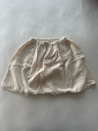Jupe, Musselinstoff, beige, Gr. S