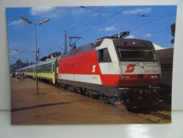 Postkarte ÖBB Lokomotive 1014 005 Hohenau Hbf. 14.8.1994.