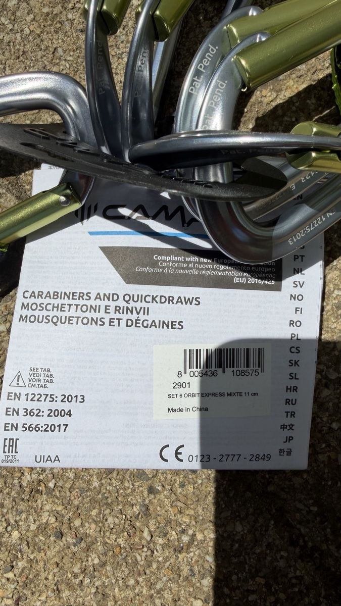 Kletterausrüstungen: Kletterhacken Orbit Express Mixte 11cm – Neu und originalverpackt aus Niederweningen von erlan 1