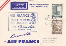 Erstflug Air France Caravelle Wien - München 1960