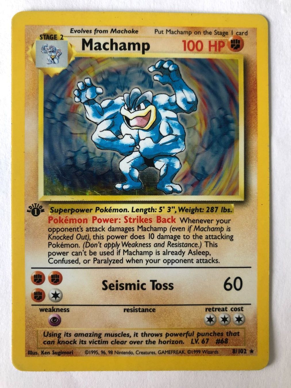 Pokémon Carte collezionabili: Machamp 1. Ed - Holo - Pokemon – Usato da Nussbaumen AG venduto da Bika-Shop