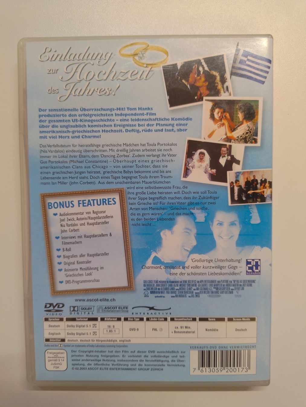 Tutti i DVDs: My Big Fat Greek Wedding – Usato da Liestal venduto da Kratzilla 2