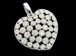 Herz Diamanten 4.78ct Anhänger 18k Zertifikat *S1800