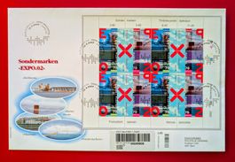 SONDERMARKEN EXPO 02 1041 - 1044 BOGEN ASSURANCE FDC 2002