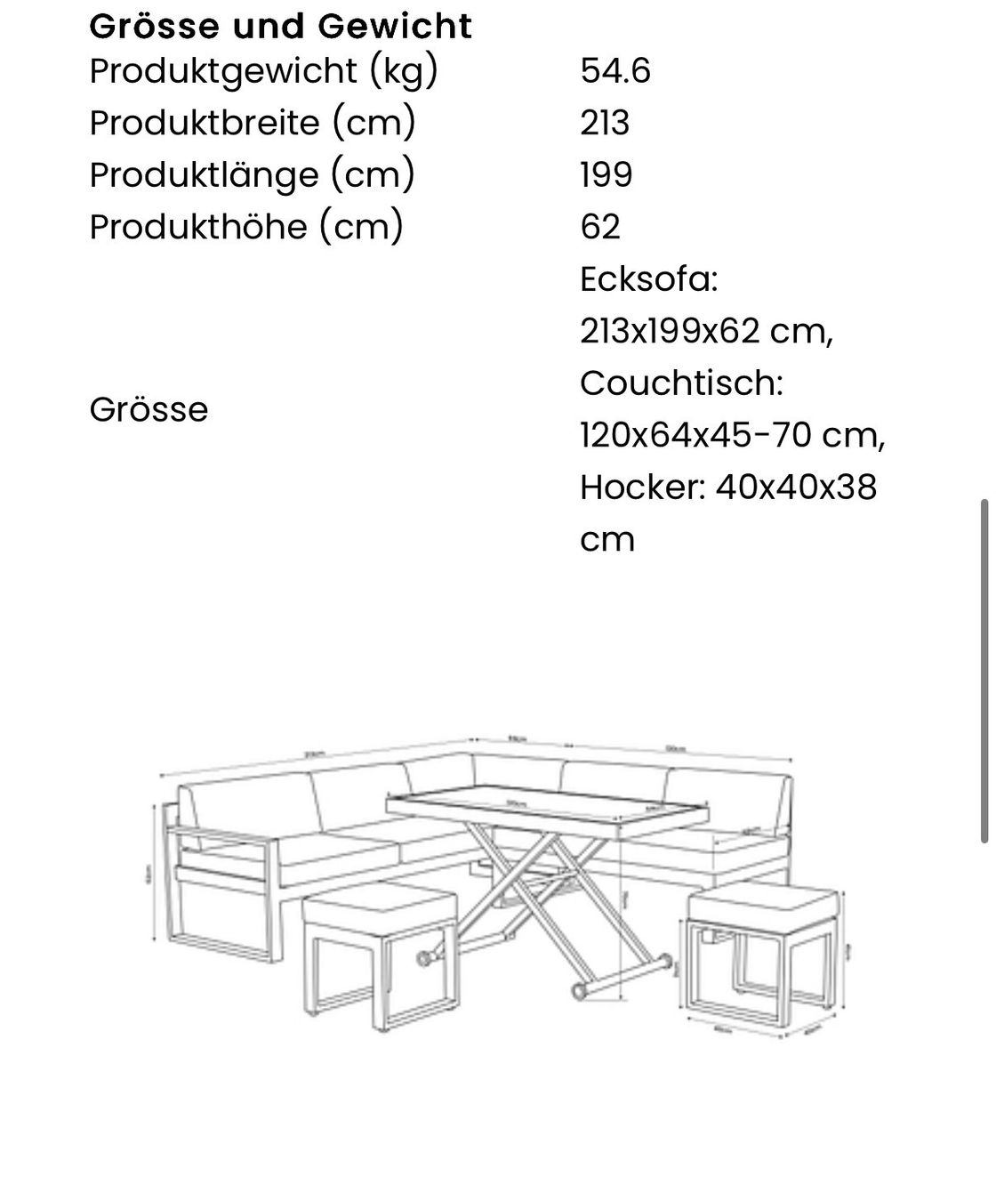 Sofas: Outdoor Lounge anthrazit Set – D'occasion à Hombrechtikon par Lara01 2