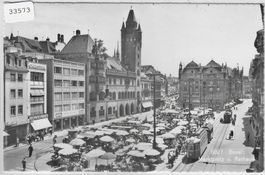 Basel - Marktplatz u. Rathaus - Tram Tramway animee