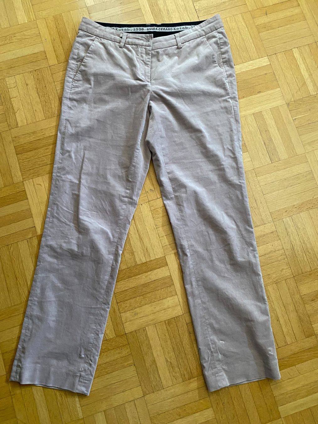 Luisa Cerano Pantaloni: Samthose von Luisa Cerano in hellrosa - Gr. 38 – Usato da Bern venduto da Haerzix